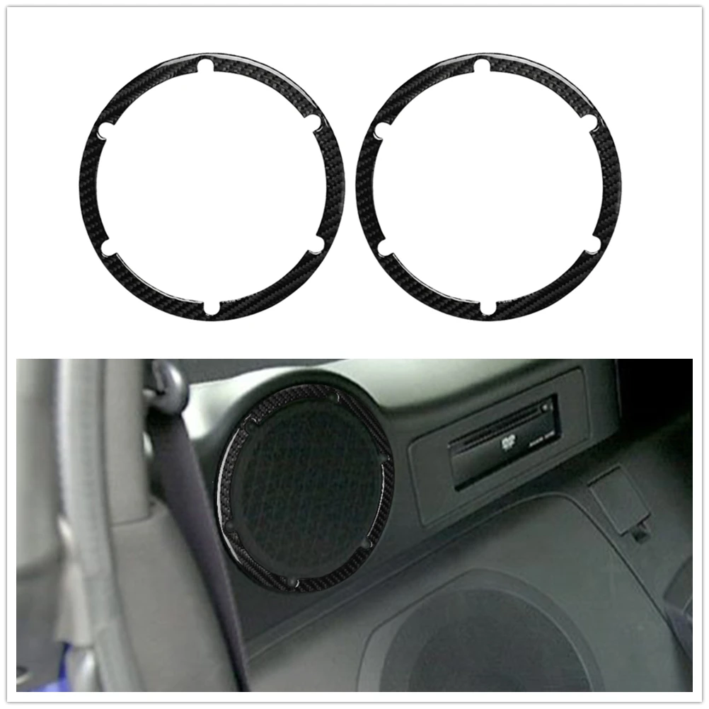 

For Nissan 350Z 2003-2009 Carbon Fiber Rear Audio Speaker Ring Trim Cover Hard Surround Loudspeaker Frame Sticker Bezel Strip