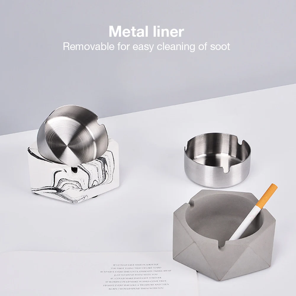 Творческие переносные пепельницы из нержавеющей стали в стиле ретро круглые для