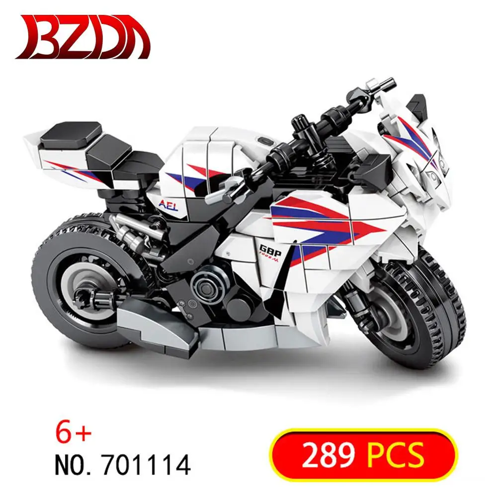 Мотоцикл BZDA мотоцикл гоночный набор строительных блоков городской автомобиль