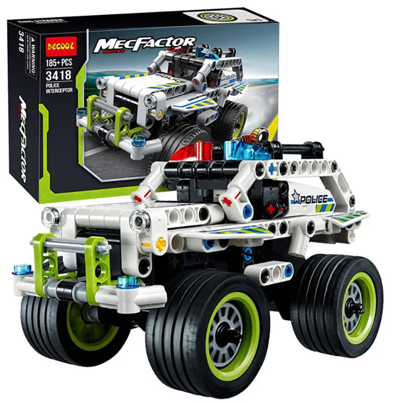 Decool Техника Тяги автомобиль гонщик MOC грузовик DIY строительные блоки Детские