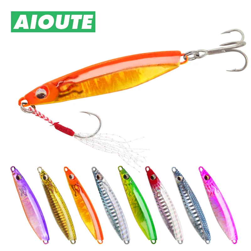 AIOUTE металлическая ложка рыболовная приманка воблеры Вертикальная свинцовая