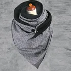 40 @ женские зимние шарфы, модные женские однотонные, в горошек, на пуговицах, мягкие, повседневные теплые шарфы, шали, простые шали