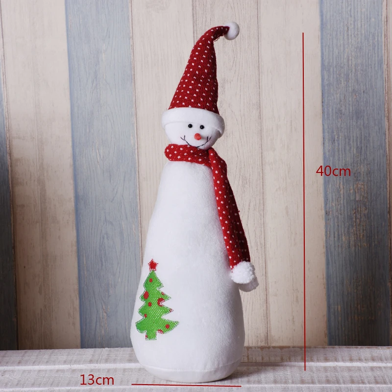 snowman259 Большие размеры Рождественские куклы выдвижной Санта-Клаус снеговик лося игрушки рождественские фигурки Рождественский подарок для ребенка красный орнамент с рождественской елкой - Цвет: snowman259