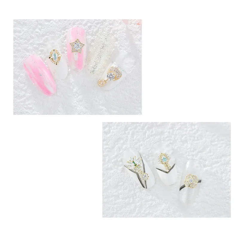 

High Quality New Zircon Alloy Pendant Nail Decoration Rhinestone 3D Charm DIY Fashion Nail Art Jewelry Accessories