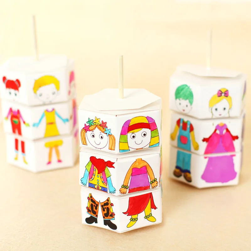 Детские поворотные картины с изменением цвета одежды ручная работа DIY Краска