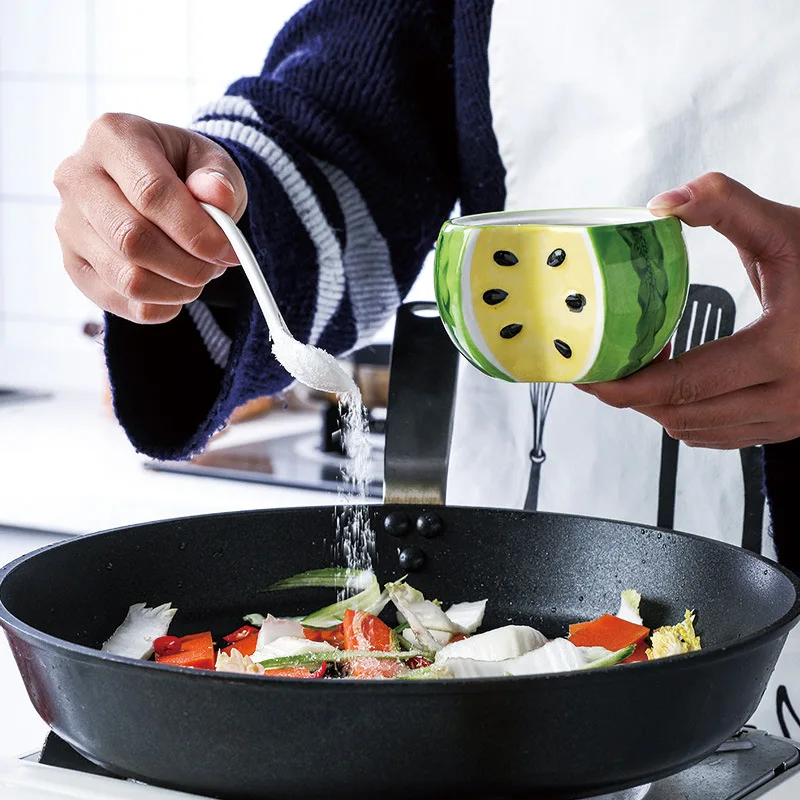 Креативный фруктовый дизайн керамические приправы соль сахар трава приправа