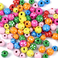 30100pcs flower wooden beads 9x10mm natural round ball wood spacer beads for jewelry making toy diy bracelet accessories