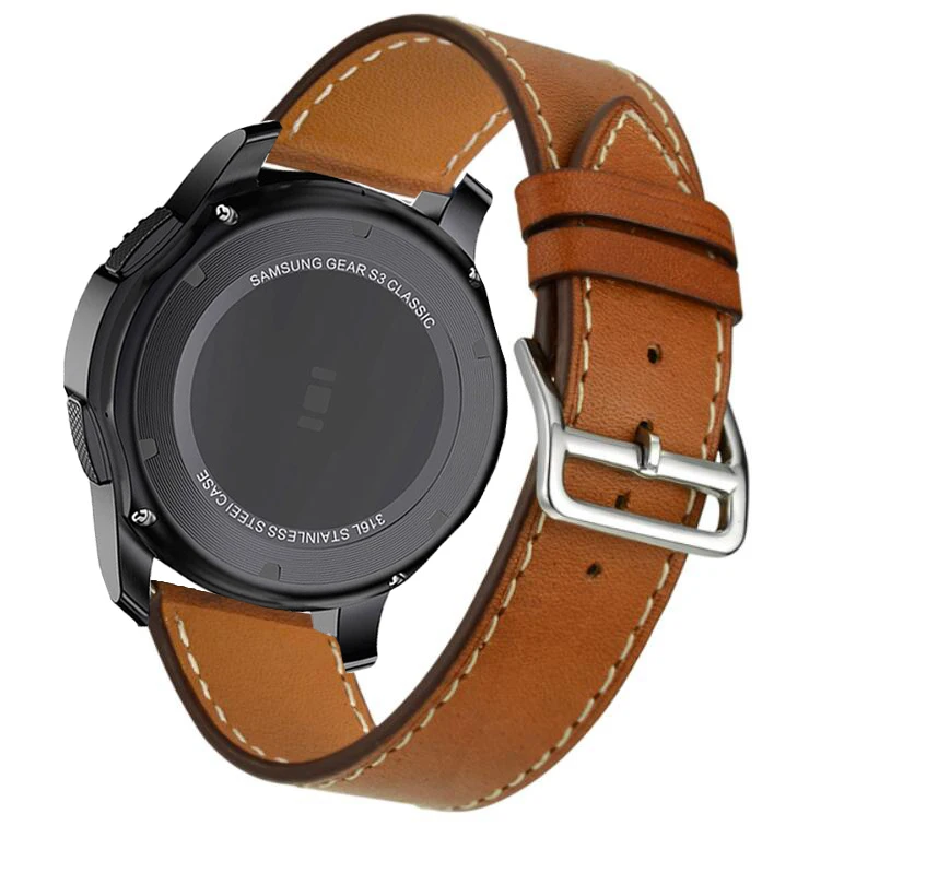 Ремешок amazfit 3 2 GTR pace для samsung s3 galaxy watch 46 мм huawei GT кожаный ремешок 22 | Наручные часы