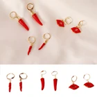 Серьги-подвески с красным перцем чилигубами, нежные трендовые свадебные подарочные украшения для женщин и девушек, подарок на день рождения и Рождество, NOV99, 2021