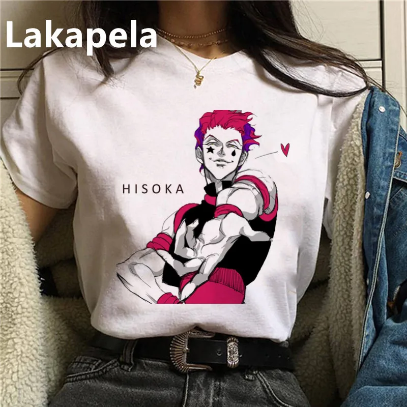 Hunter X футболка в стиле Харадзюку женская с коротким рукавом и круглым вырезом |