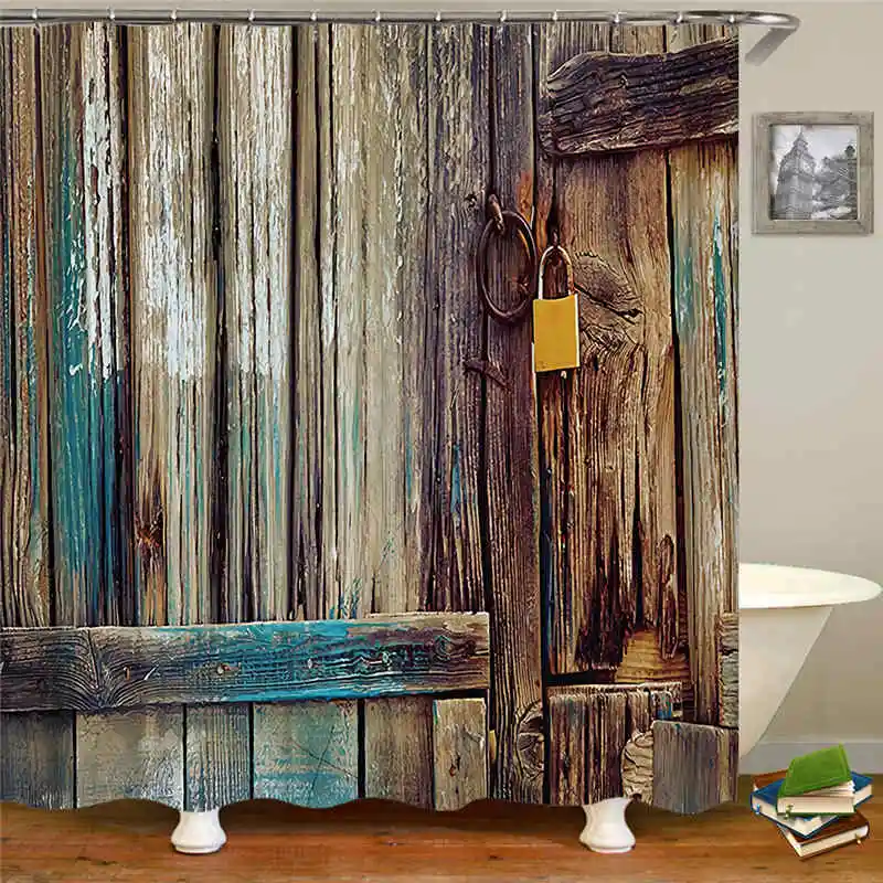 Водонепроницаемый полиэстер ткань 3D занавеска для ванны лес Ванная комната
