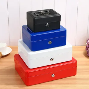 Копилка с замком для мелких монет, металлический ящик для денег, горшок, запираемый ящик для наличных, депозит, кассовый ящик для хранения WJ815