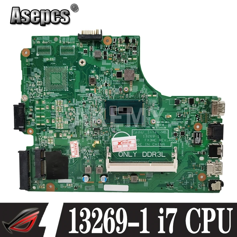 

Akemy 13269-1 Материнская плата для For DELL 3542 3442 3543 5749 3443 материнская плата 13269-1 PWB FX3MC REV A00 I7 GM работа 100%