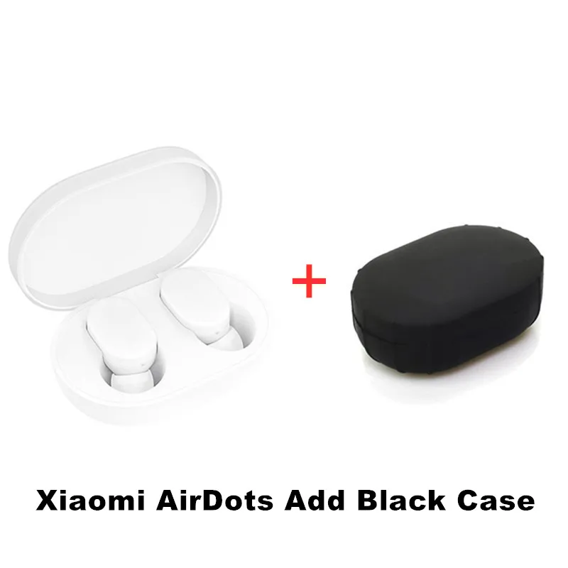 AirDots Black Case Xiao mi Red mi Airdots TWS mi True беспроводные Bluetooth наушники стерео бас Bluetooth 5,0 с mi c Handsfree Наушники управление AI - Цвет: AirDots Black Case