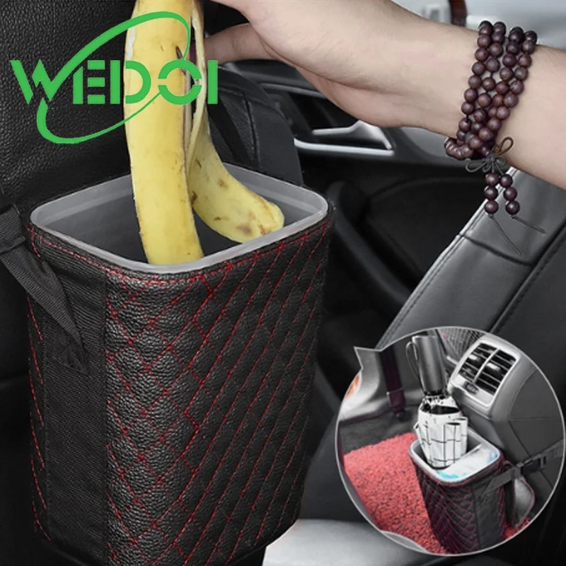 

2021 Portable Car Garbage Box For Tesla Model 3/Y/S/X Car Trash Can With Lid Garbage collect