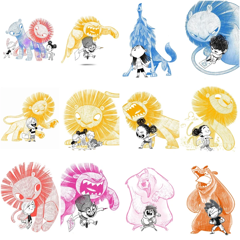 

Cartoon Diamond Painting Pictures Creative Cartoon Animals Mosaic Cross Stitch Square/round Diamond Home Rooms Wall Decoration