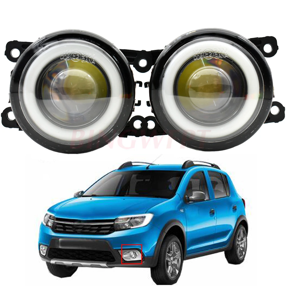 

2pcs Car-styling LED Fog Light Angel Eye DRL 3000LM For Renault Duster Clio Scenic Koleos Megane Twingo Trafic Lodgy Kwid Kadjar