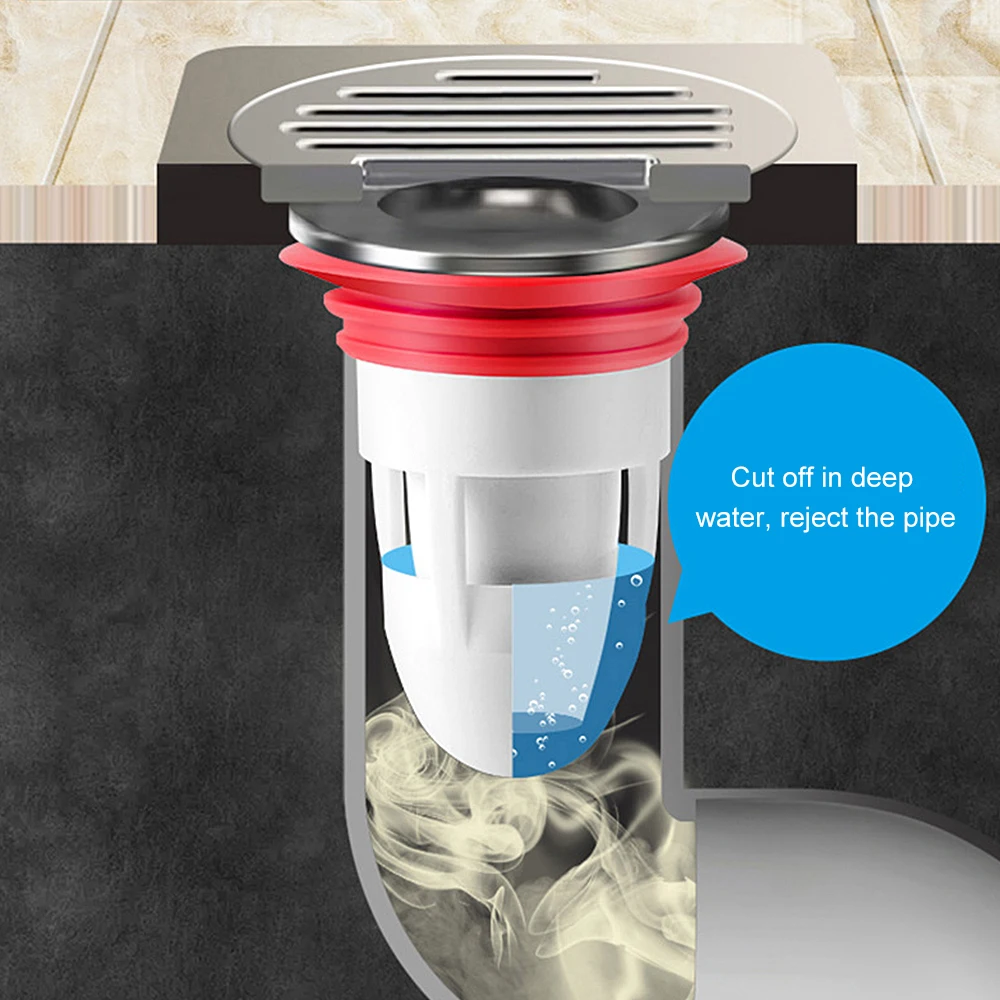 

Bathroom Floor Drain Core Deodorant Strainer Bathtub Plug Trap Kitchen Sink Strainer Basin Stopper Water Stopper Home Supplies