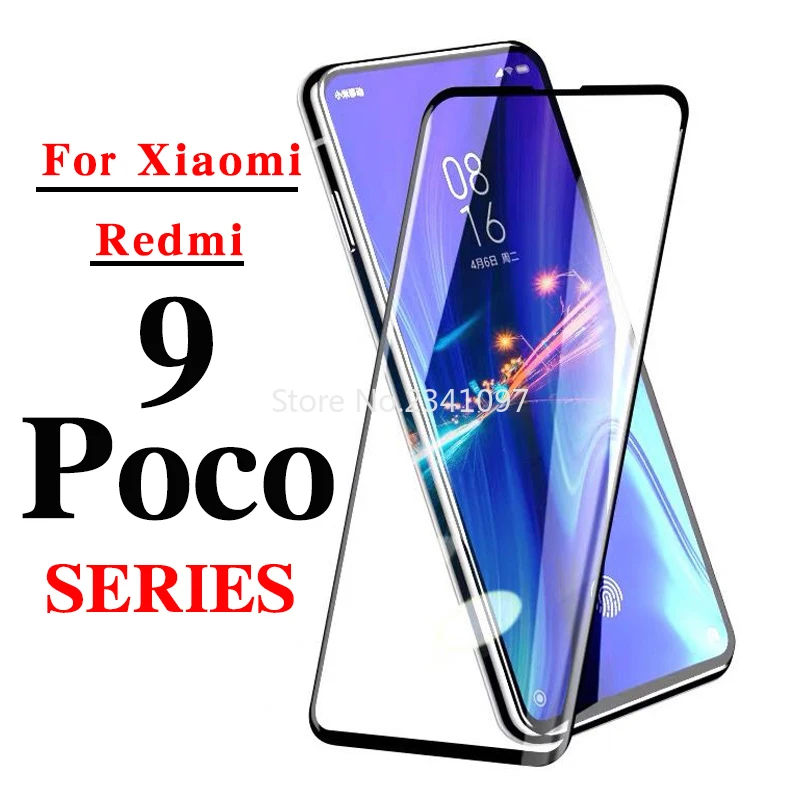 

Screenprotector on Redmi Note 9 Pro Max 9pro Note9 9a Screen Protector Glass for Xiaomi Poco X3 X2 X 3 2 9T F2 Pro CC9 CC9e Case