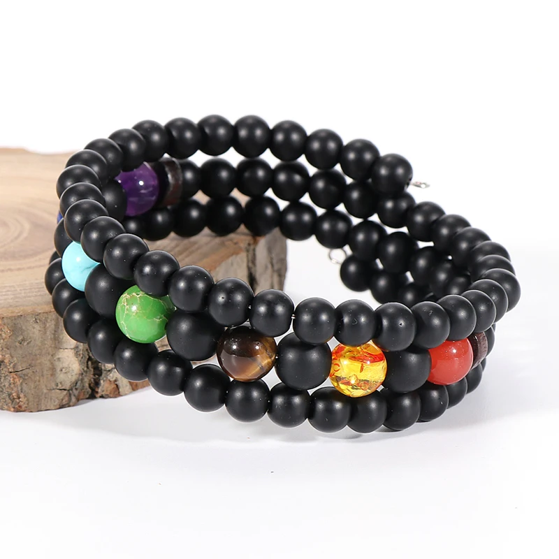 Женские и мужские 7 браслеты чакры исцеляющий баланс рейки Будды молитвенный