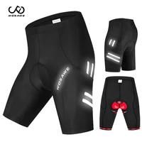 wosawe mens reflective bike cycling gel shorts beathable mountain road mtb bicycle biker shorts with paddeds tights trousers
