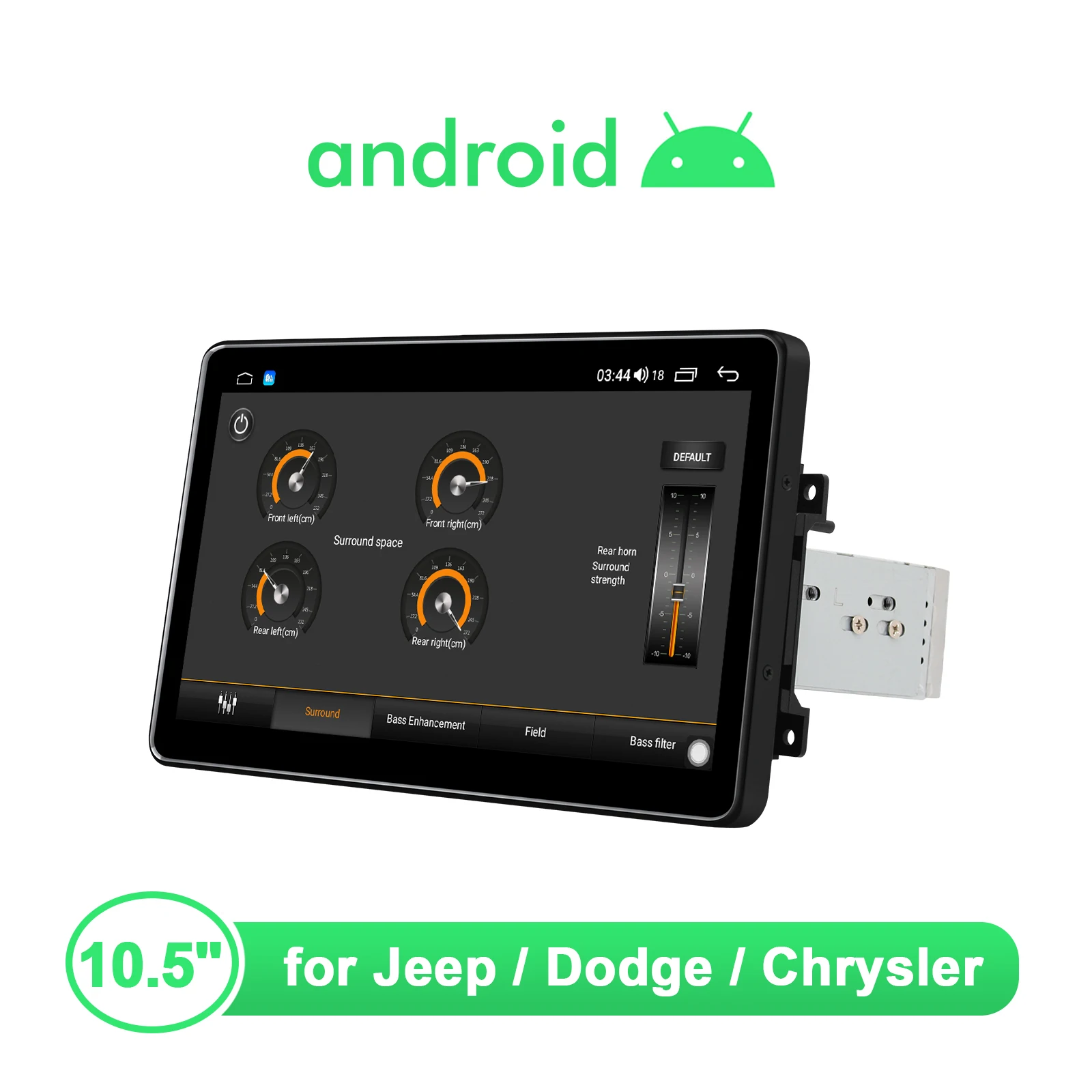 저렴한 헤드 유닛 10.5 인치 안드로이드 10 자동차 라디오 스테레오 GPS 네비게이션 멀티미디어 플레이어 지프 랭글러 무선 카플레이 안드로이드 오토