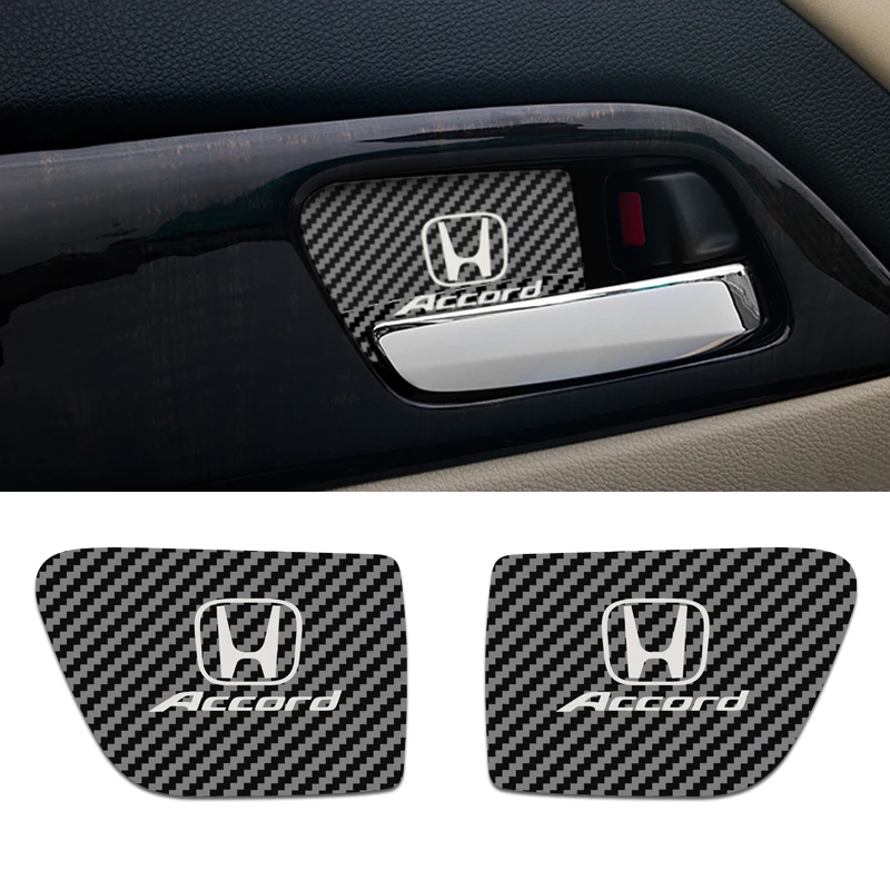 4 шт. декоративные наклейки на дверную ручку автомобиля из нержавеющей стали для