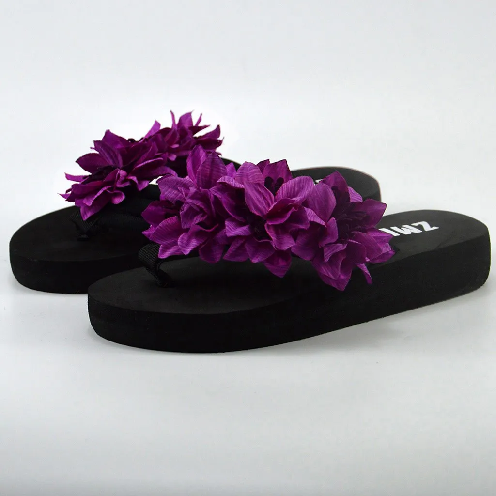 Женские шлепанцы с цветочным принтом женская летняя пляжная повседневная обувь
