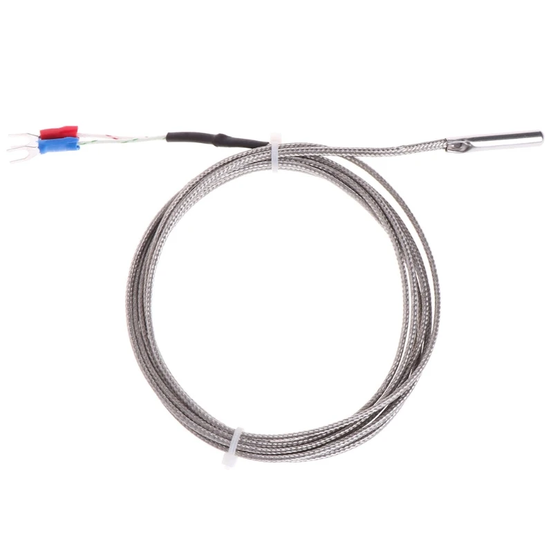 

87HB 2m K-Type Thermocouple Temperature Sensor 0-600 5*30mm Probe Stainless Steel