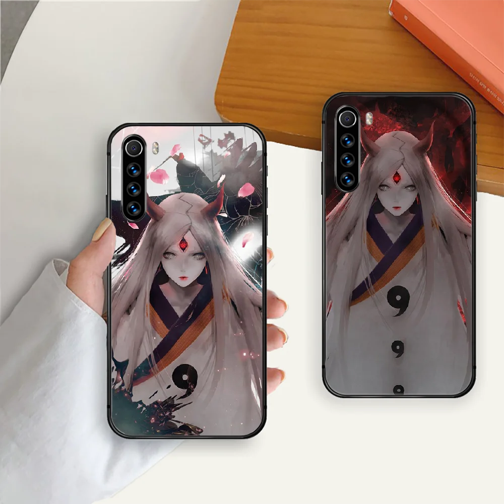 

NARUTO Ootutuki Kaguya Phone Case Cover For Xiaomi 7 7A 8 8T 9 9S 9A 10 K30 Redmi Note Pro Ultra Black Bumper Etui Back Black