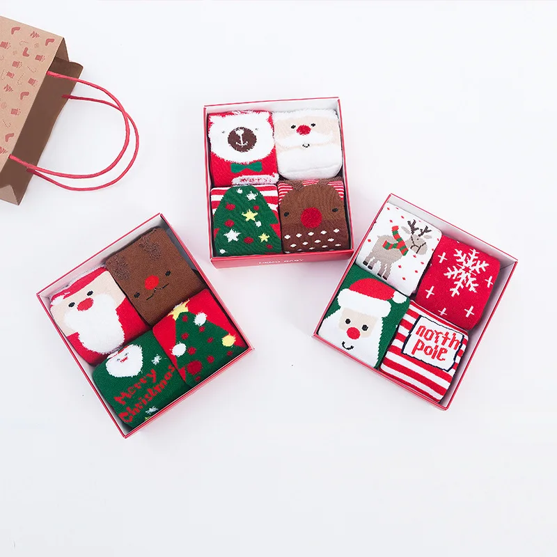 Рисунок 3 - 4 пары/партия, Детские хлопковые носки