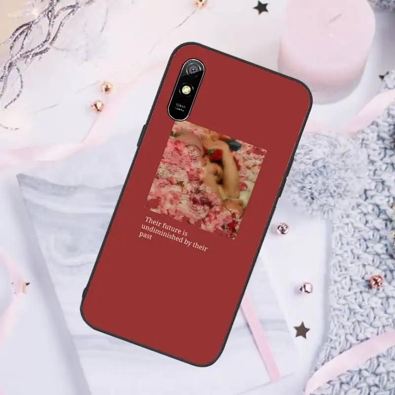

Retro red pattern art lyrics Phone Case For Xiaomi Mi Redmi Note 7 8 9 pro 8T 9T 9S 9A 10 Lite pro