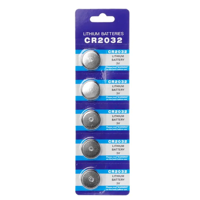 

5PCS Button Battery 3V CR2032 BR2032 DL2032 ECR2032 Cell Coin Lithium Li-ion Batteries Promotion Watch Computer LED Light Toy