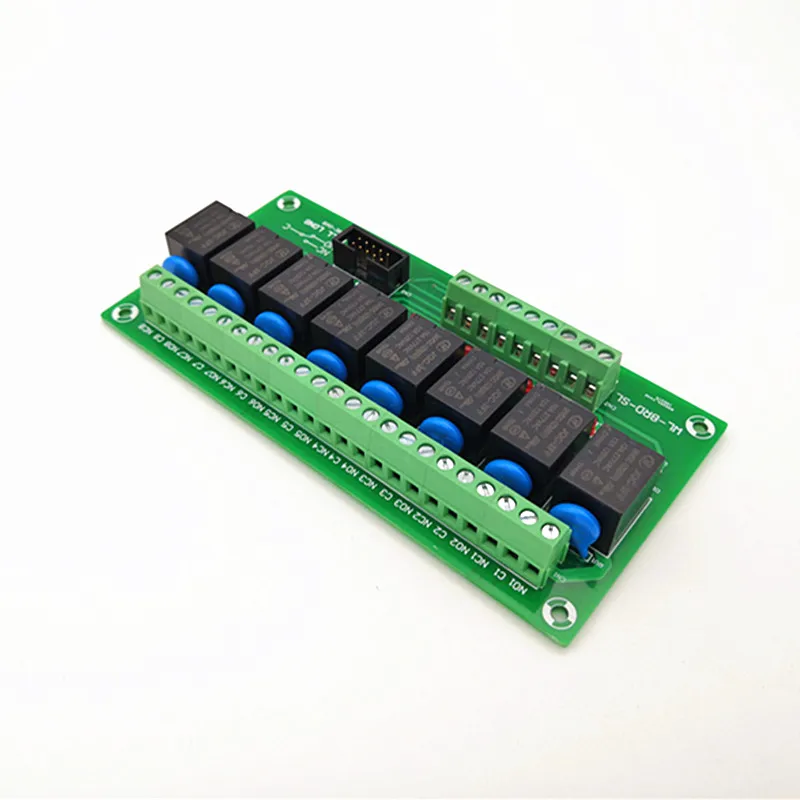 8-канальный модуль интерфейса реле мощности PNP типа 24 в 15 а HF JQC-3FF-24V-1ZS Relay. |