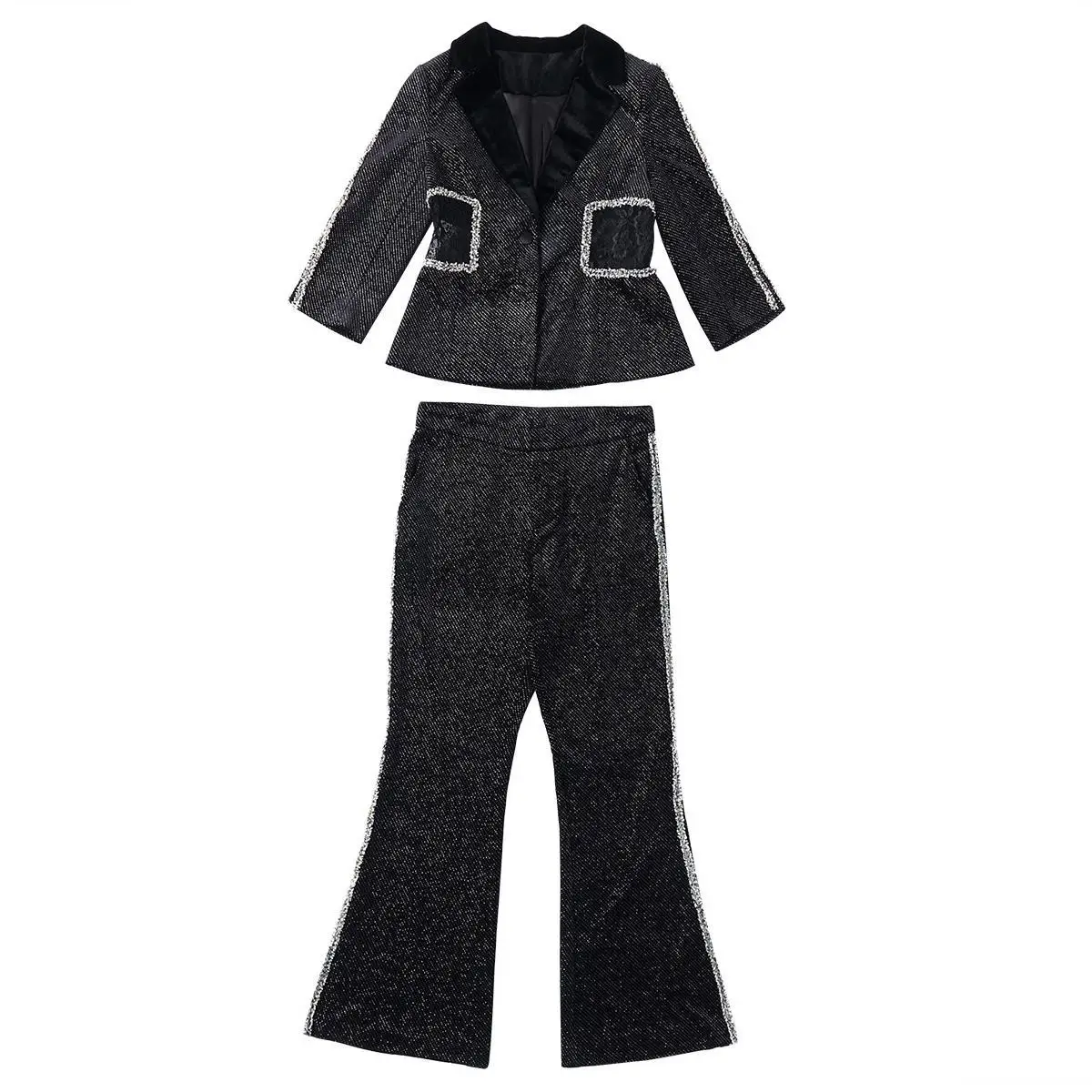 

European fashion ladies Outfits pants women's two-piece foreign style 2021 early spring autumn new royal sister temperament suit