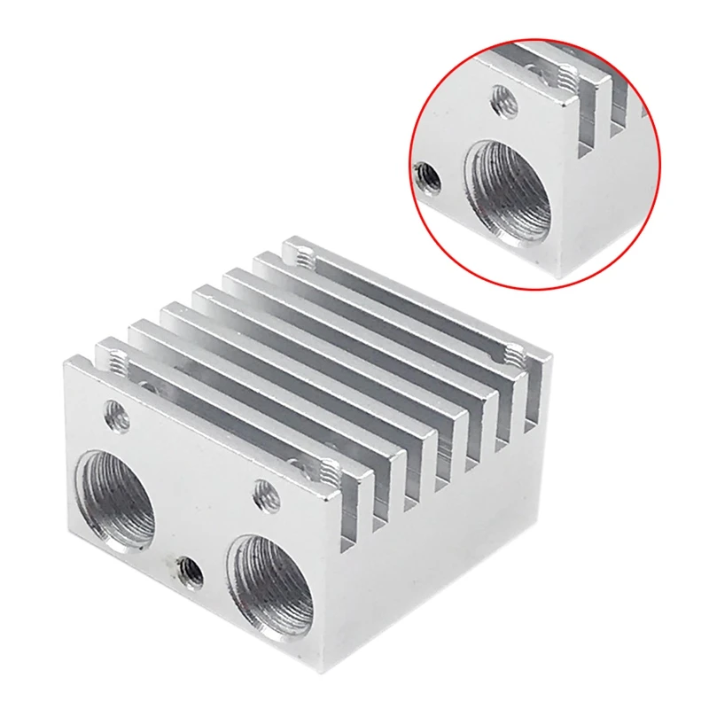 

Multi-Extruder Aluminum Alloy Double-Headed Heat Sink Dual-Color Mixed-Colored Nozzle Heat Sink All Metal Upgrade DIY Extruded A