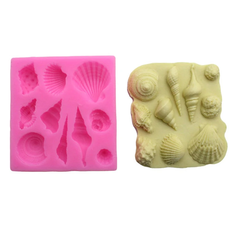 Форма в форме ракушки 3D силиконовая форма для украшения торта шоколада