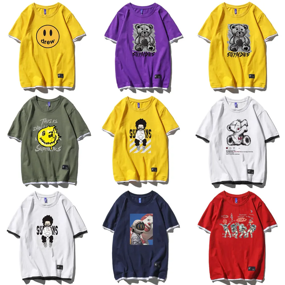 Футболка Мужская/женская с рисунком смайлика модная Повседневная рубашка