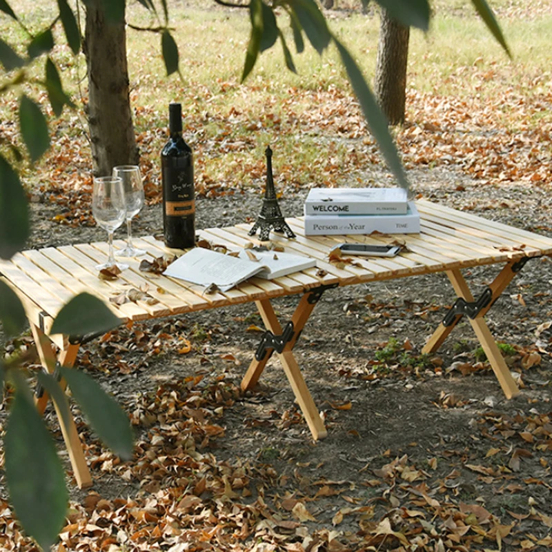 

Portable outdoor folding table, camping, picnic, garden, party, travel, hiking wooden table.