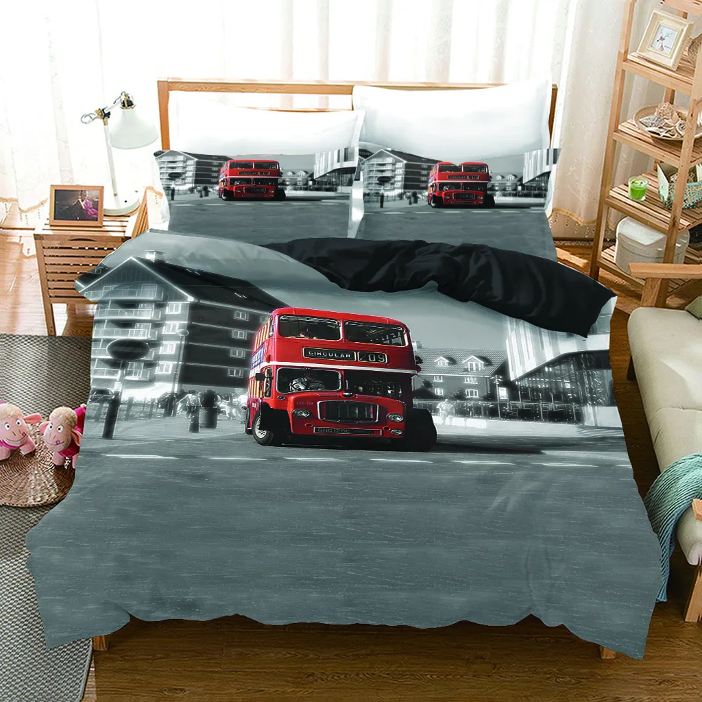 

3D Landscape Bedding Set 2/3pc Scenic Mountain/Tree Printed Duvet Cover Pillowcases Home Bedroom Twin Queen King Size