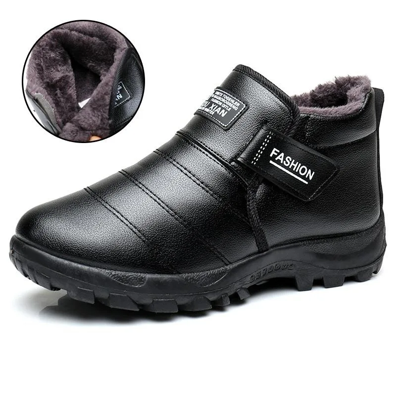 2019 новые мужские Ботильоны зимние ботинки плюшевые теплые Мужская зимняя обувь