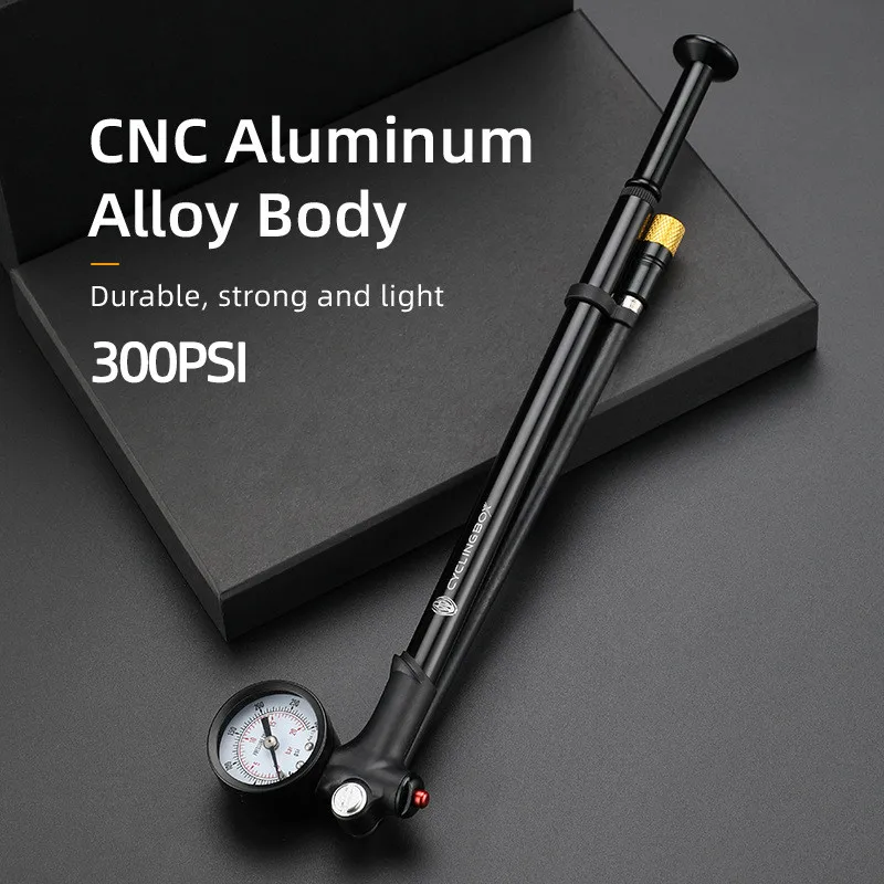 

120PSI Portable Bicycle Pump Mini Cycling Air Pump Black Tire Air Inflator Schrader Presta Valve Ball Needle Hose for MTB