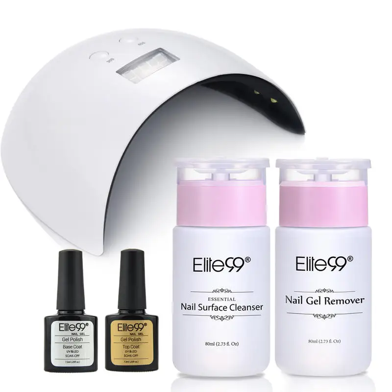 Светодиодная лампа для сушки ногтей Elite99 24 Вт верхнее Базовое покрытие средство