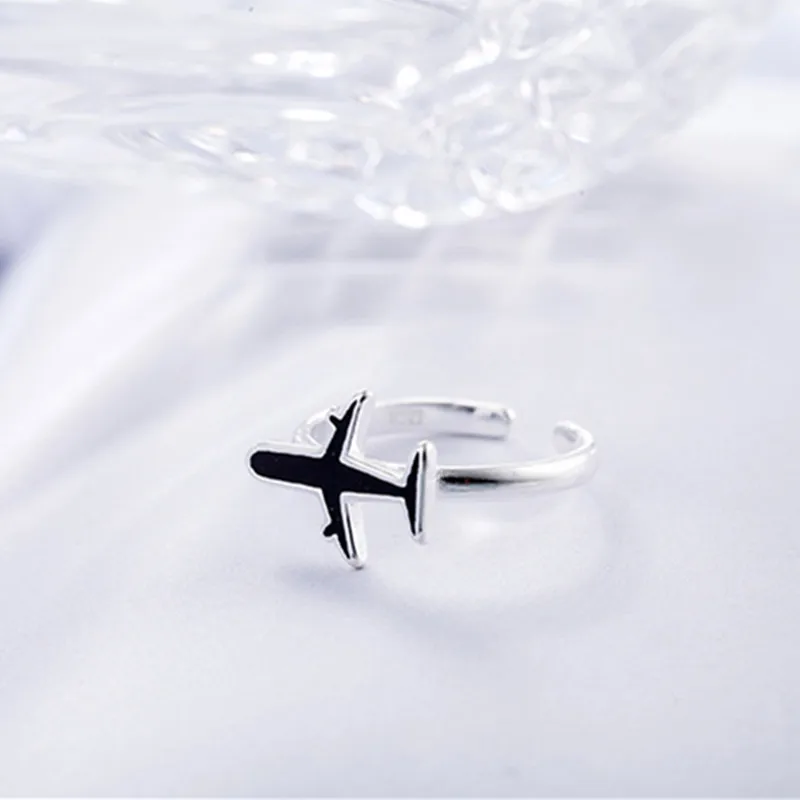 MKENDN серебряное ювелирное изделие модные черные кольца для женщин бижутерия