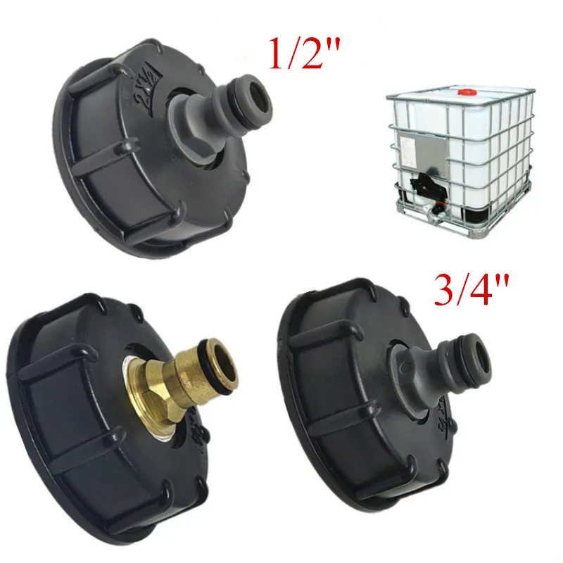 

1/2" 3/4" Female Thread IBC Tank Adapter Water Tap Connector Valve Replacement Fittings Garden Irrigation Connection Tools