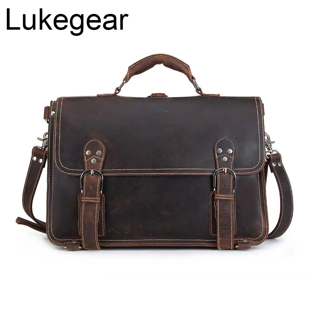 Сумка-мессенджер Lukegear Мужская из натуральной кожи | Багаж и сумки
