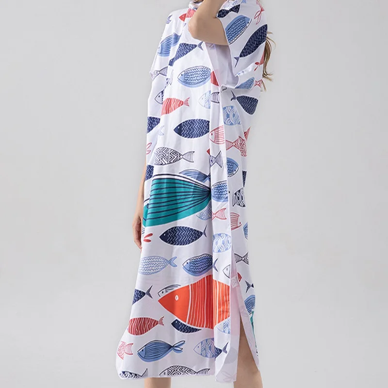 Полотенце-пончо из микрофибры 100x85 см