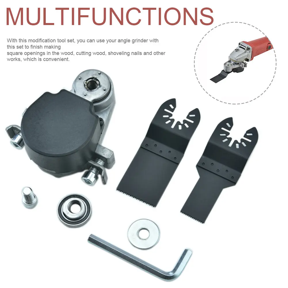 

Modification Open Hole Household Accessories Metal Polishing Wood Cutting Angle Grinder To Oscillating Tool Adapter Head Set