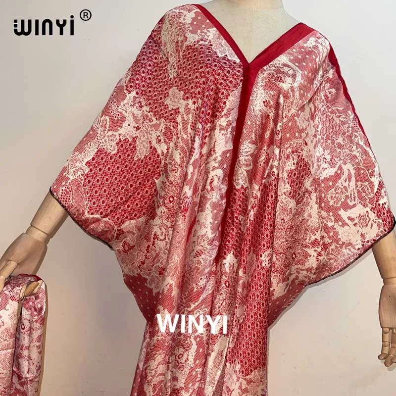 WINYI2021 Dresses For Women Quarter Arabia Design Loose Dress Batwing Maxi Long Femme Vestidos Summer Autumn Party Elegant Dress