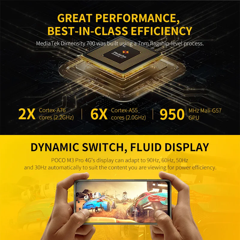 POCO M3 Pro 5G NFC Смартфон 4 + 64/6 128 Dimensity 700 Octa Core 90Hz FHD DotDisplay 5000mAh 48MP Тройная камера |